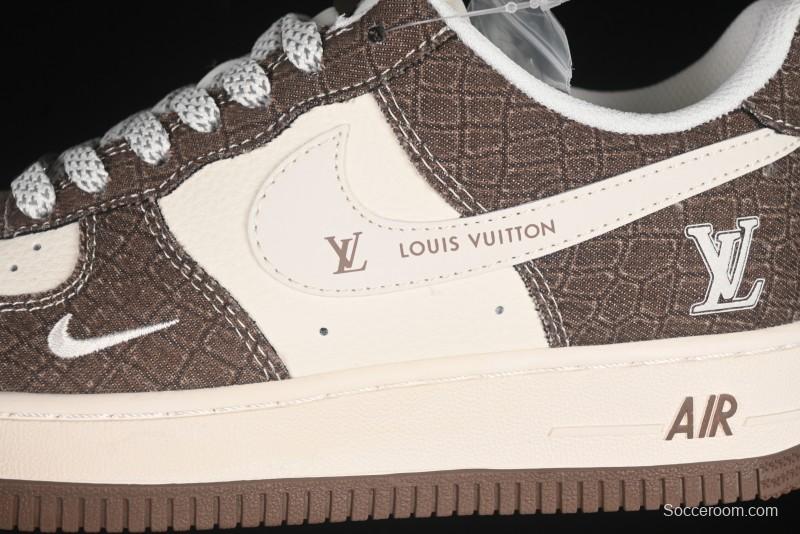 Nike Air Force 1 '07 Low LV Collaboration Beige Grid Casual Sneakers - XS1958-552
