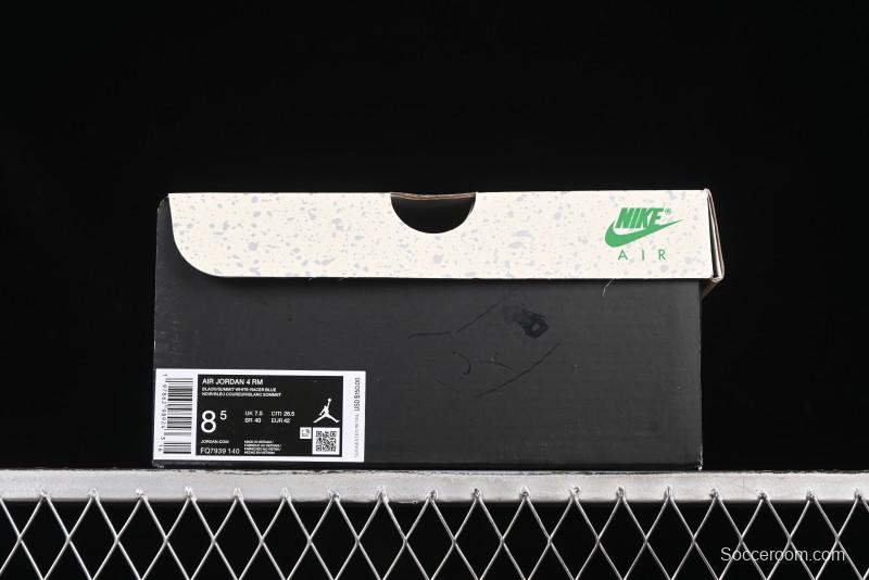 Nike Air Jordan 4 Remastered Sneakers with Textile Mesh Leather and Suede Upper - FQ7939-140