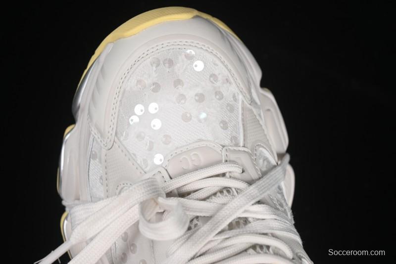 GG-CC Star Same Style Lace-up Hollow Out Dad Shoes with 5cm Height Increasing Sole - G25U9988