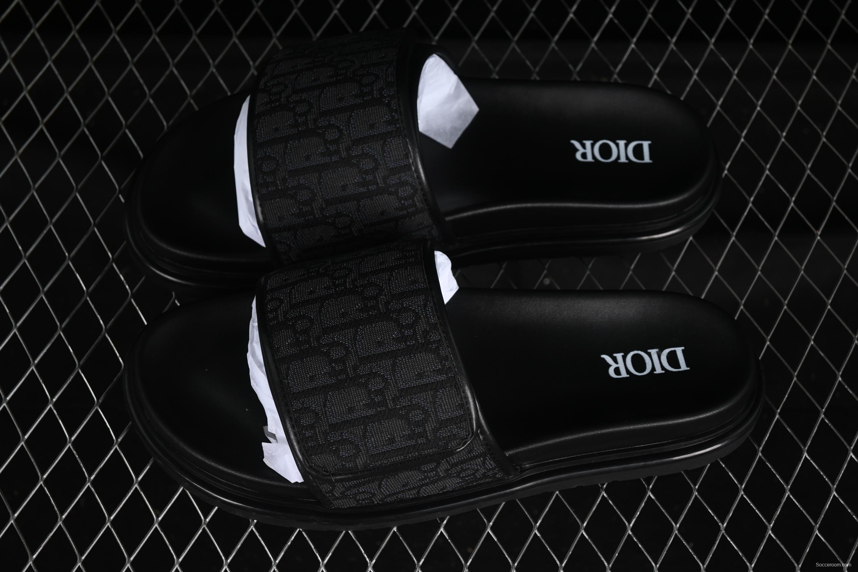 Dior Aqua Summer Men's Platform Casual Sandals with Oblique Print - 3SA126ZSA