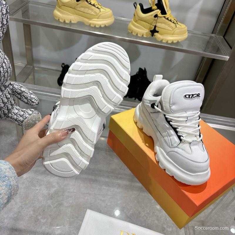 2024 Unisex Dior White Leather Sneakers MJ00380