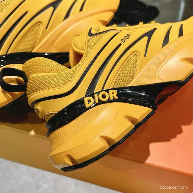 2024 Unisex Dior Yellow Mesh Sneaker MJ00360