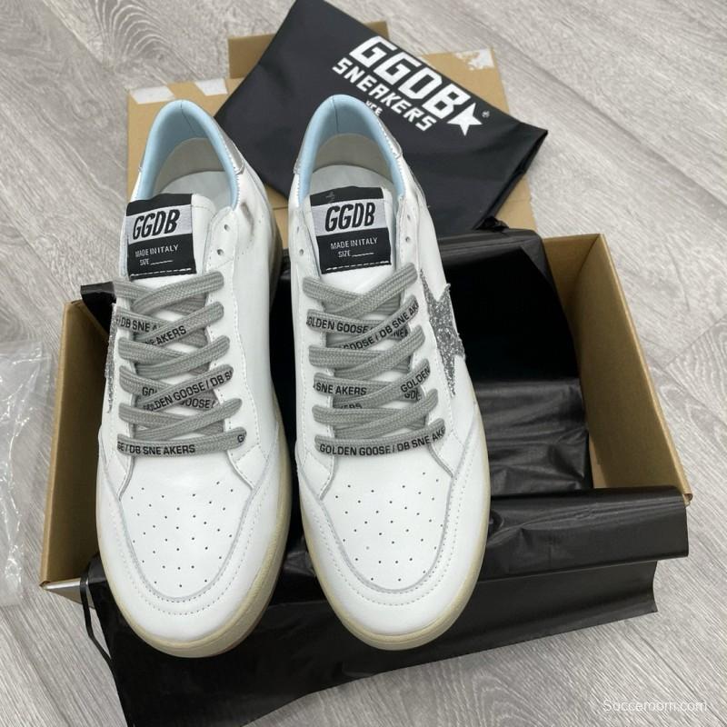 2024 Unisex GGDB White Silver Leather Sneakers MJ00260