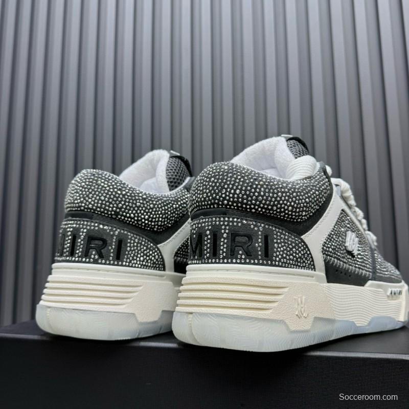 2024 Unisex Amiri Black White Leather Suede Sneaker MJ00410