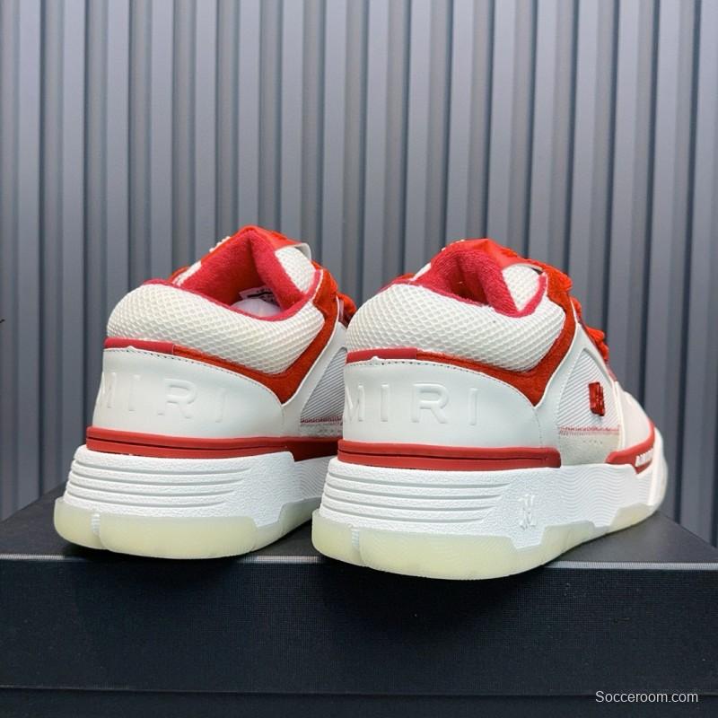 2024 Unisex Amiri White Red Leather Sneakers MJ00360
