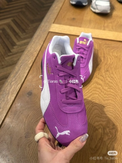 2025 Women Puma Purple White Suede Sneakers