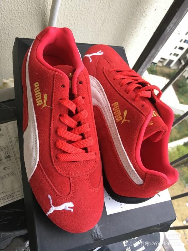 2025 Women Puma Red Suede Leather Sneakers KFY00260