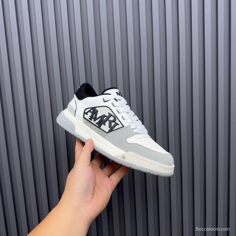 2025 Unisex Amiri White Black Suede Leather Sneakers MJ00360