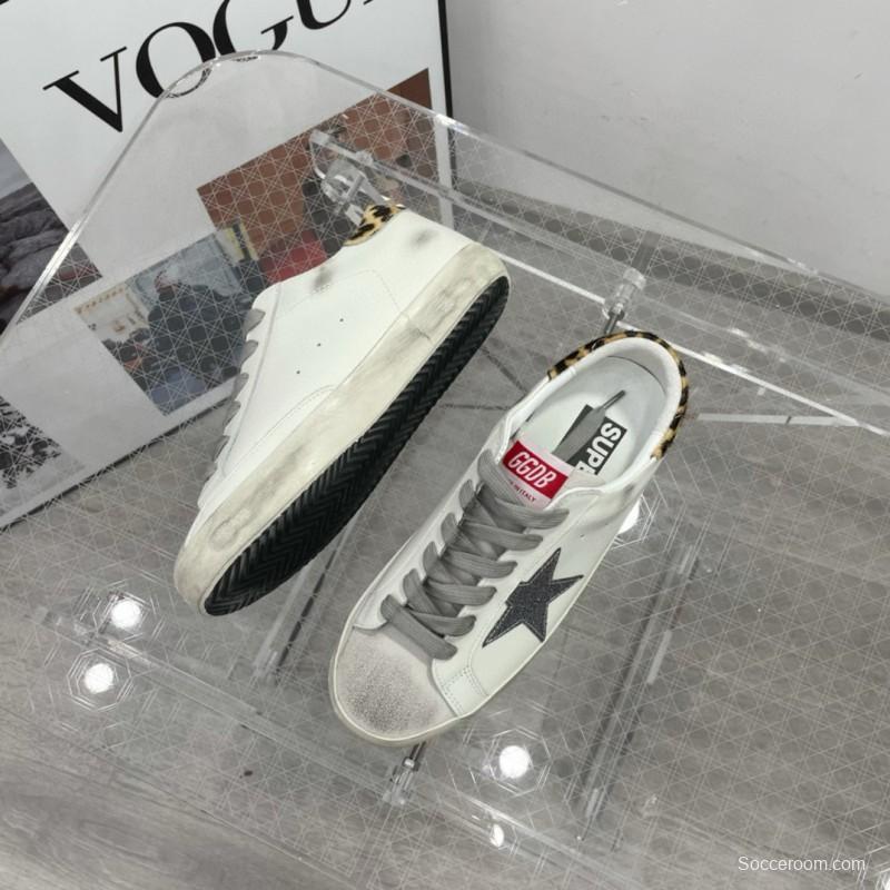 2025 Women GGDB White Grey Leather Suede Sneakers