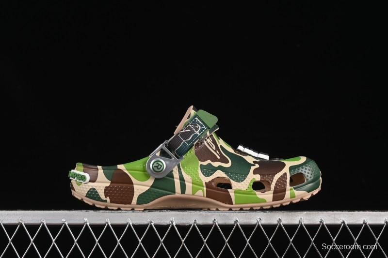 Bape x Crocs Classic Clog Camouflage Print Comfortable Versatile Clog - B.D4