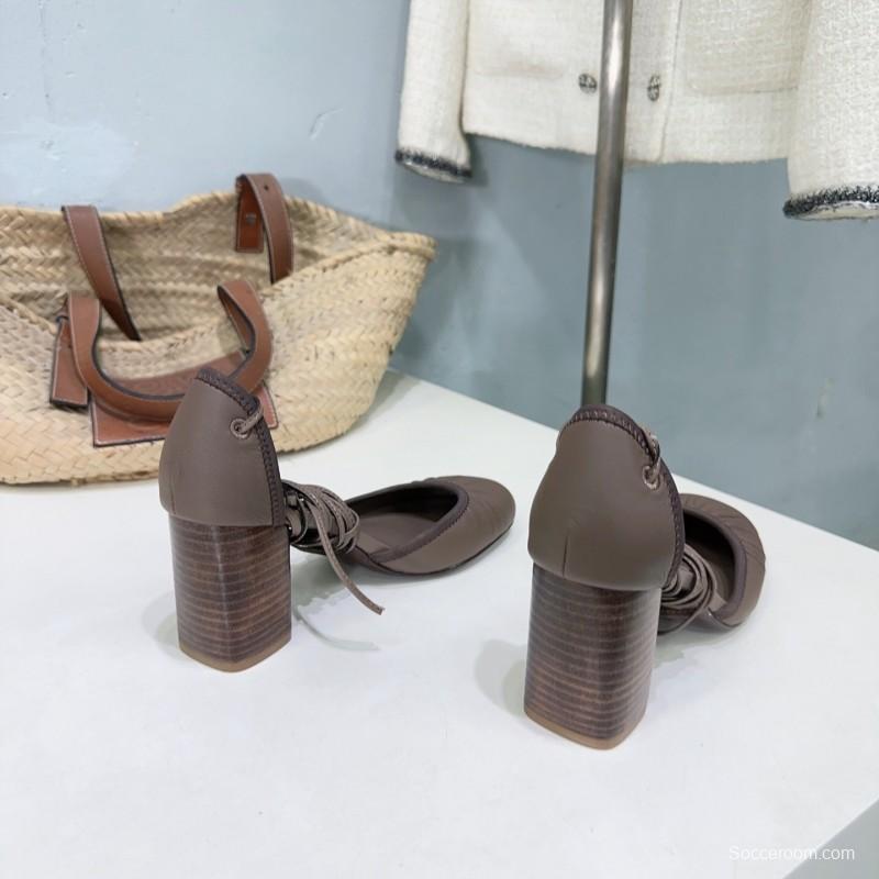 2025 Women LEMAIRE Brown Leather Mary Jane