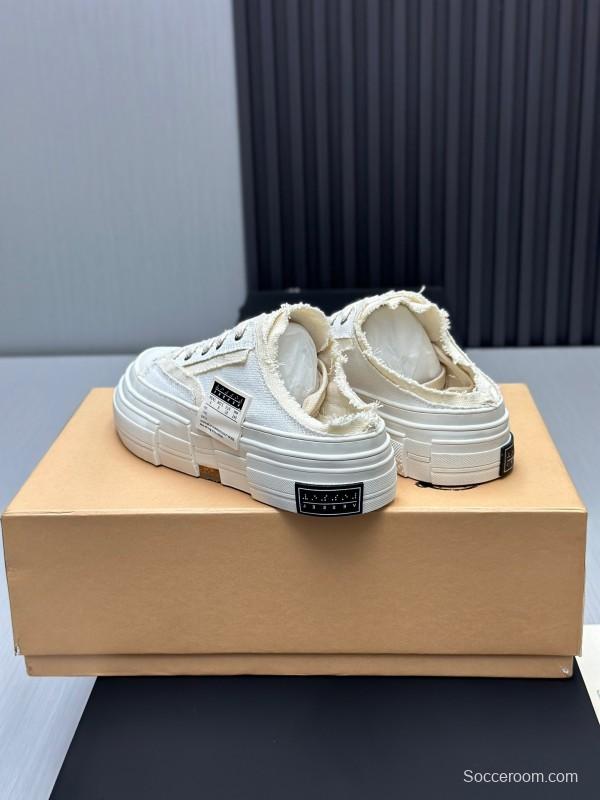 2025 Unisex XVESSEL White Canvas Plimsolls Vulcanized AS00240