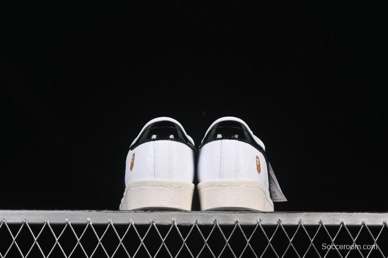 Adidas Bape Superstar Casual Sneakers with Shell Toe Design - JR2701