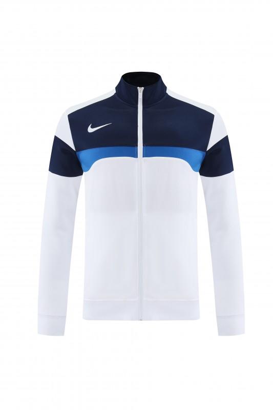 2025 Nike White/Navy Full Hoodie Zipper Jacket +Long Pants