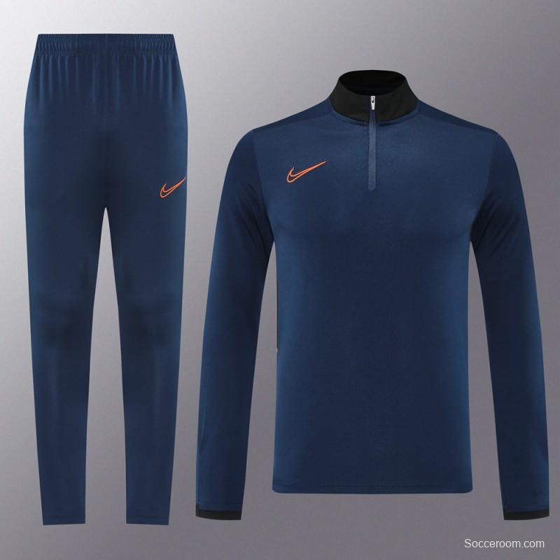 2025 Nike Navy Full Hoodie Zipper Jacket +Long Pants