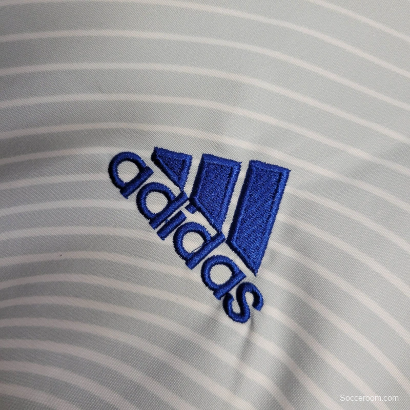 2025 Greece Jacket White/Blue Windbreaker