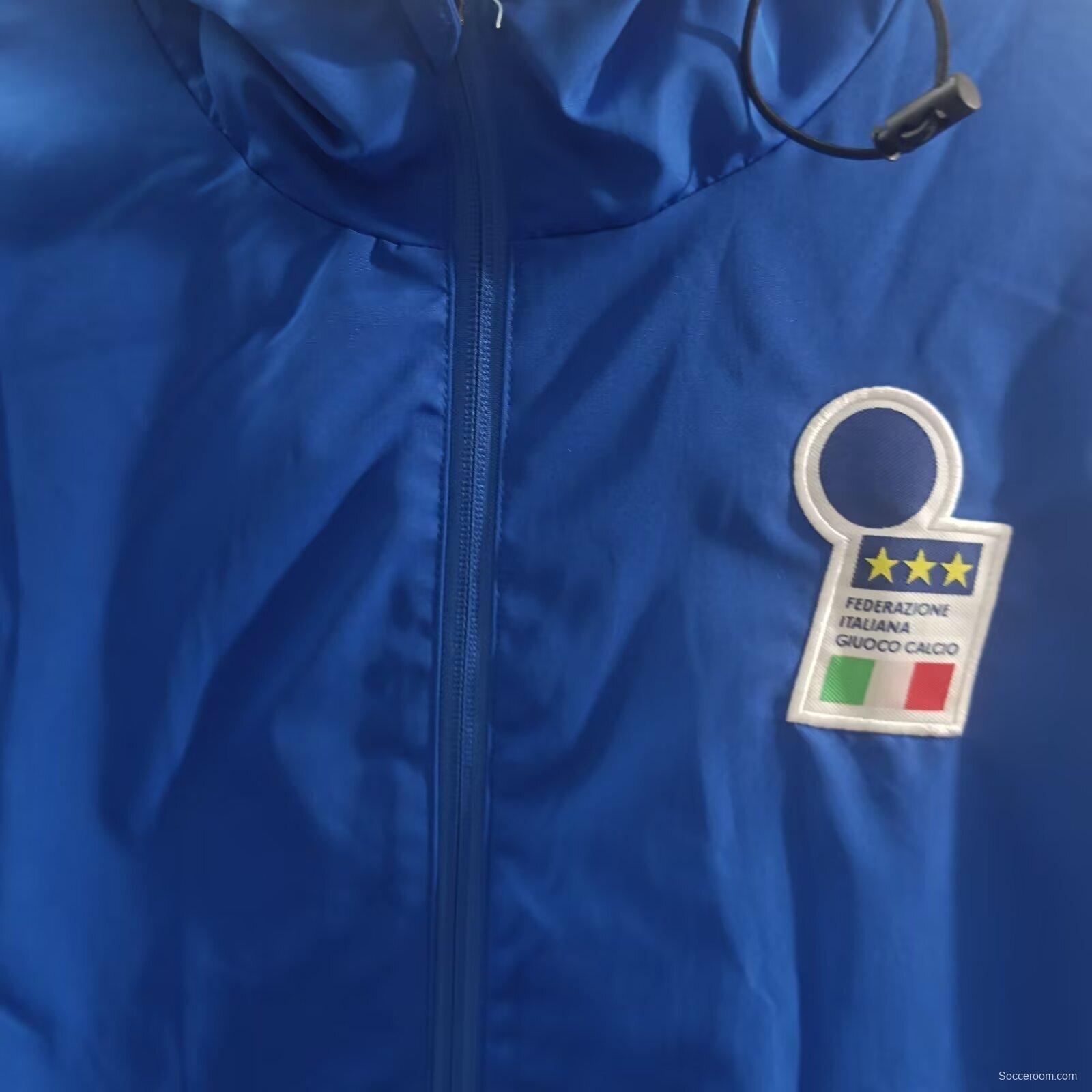 1994 Italy Blue Hoodie Windbreaker