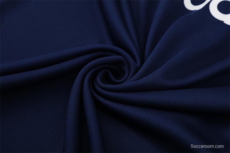 Retro 05/06 Real Madrid Royal Blue Half Zipper Jacket