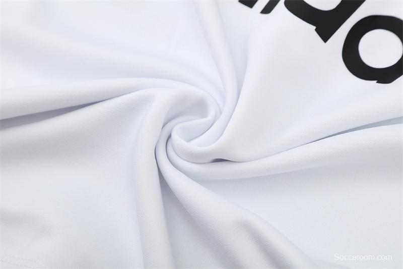 Retro 11/12 Real Madrid White Half Zipper Jacket