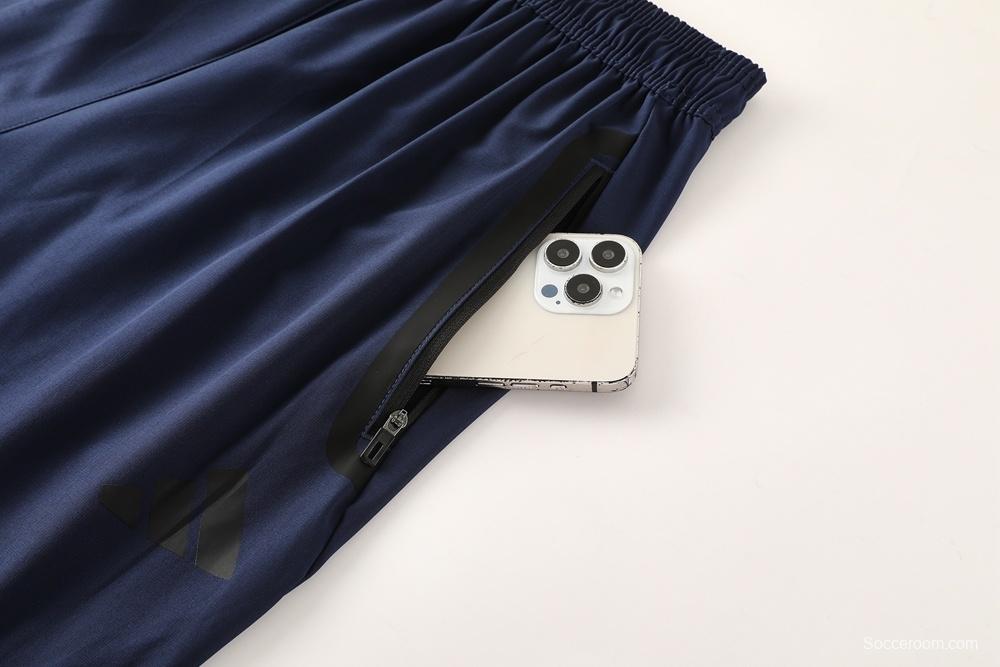 25/26 Adidas Navy Hoodie Full Zipper Jacket + Long Pants