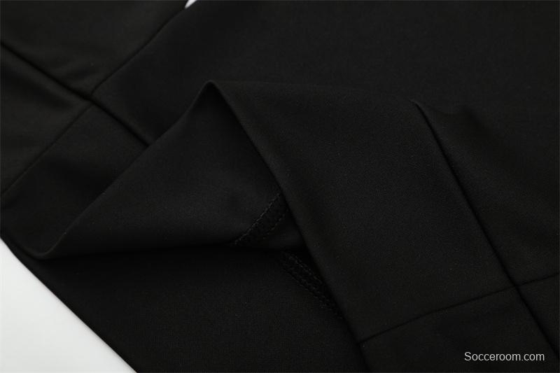 Retro 08/09 Real Madrid Black Half Zipper Jacket