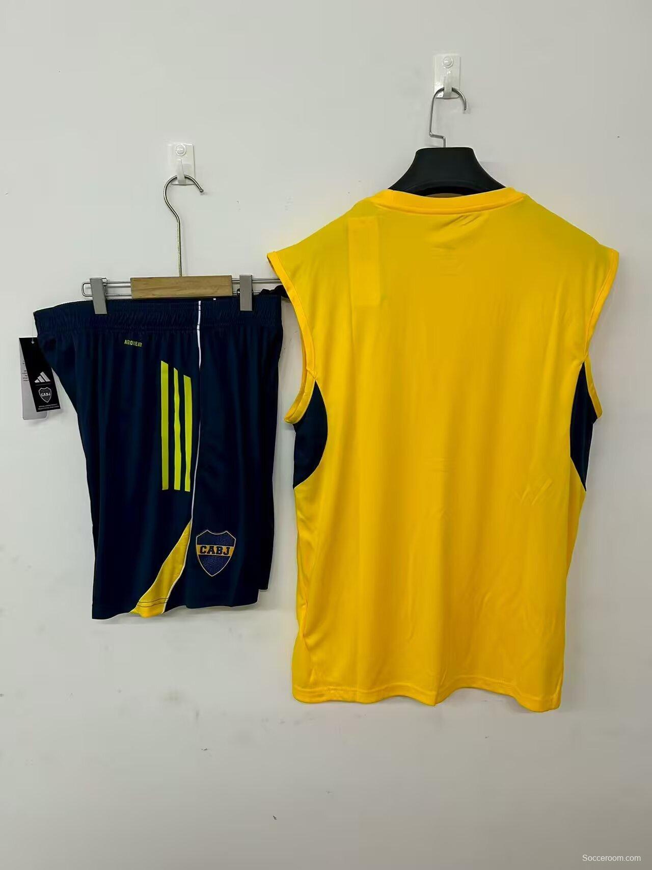 25/26 Boca Juniors Vest Jersey Yellow + Shorts
