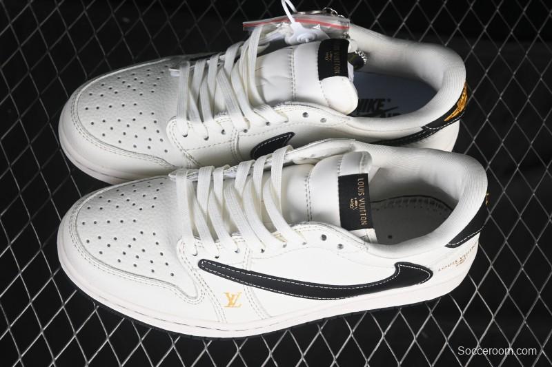 Nike Travis Scott x Fragment Design x Air Jordan 1 Low OG SP AJ1 Low Top Casual Sneakers - JW1188-144