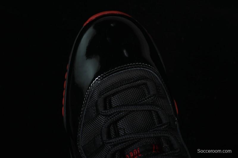 Nike Air Jordan 11 Retro Black Red Basketball Shoes - 378037-326