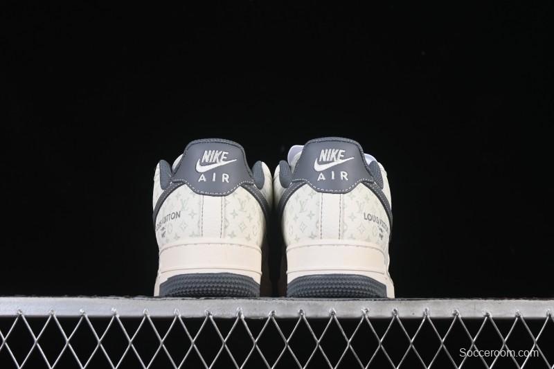 Nike Air Force 1 '07 Low LV Collaboration Beige Black Woven Label Casual Sneakers - CX5050-Y08