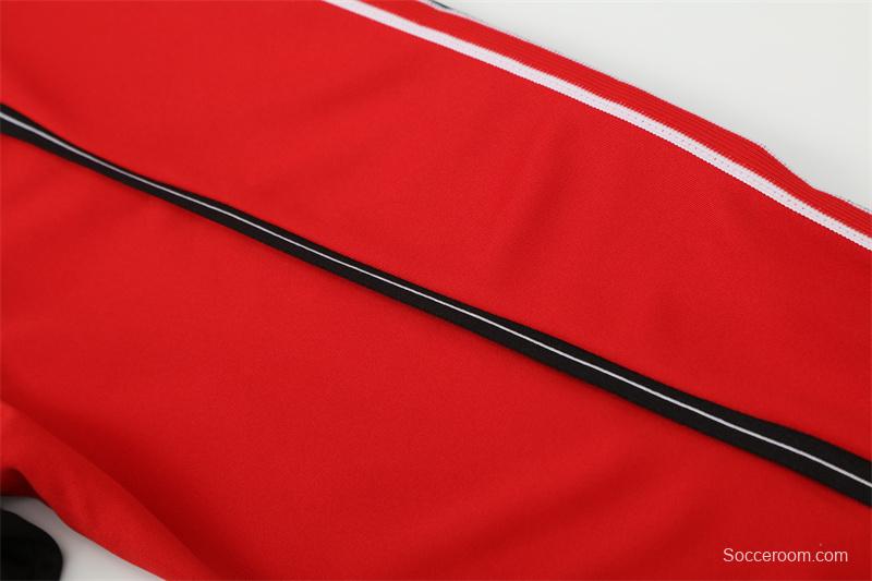 Retro 98/99 Manchester United Black Half Zipper Jacket