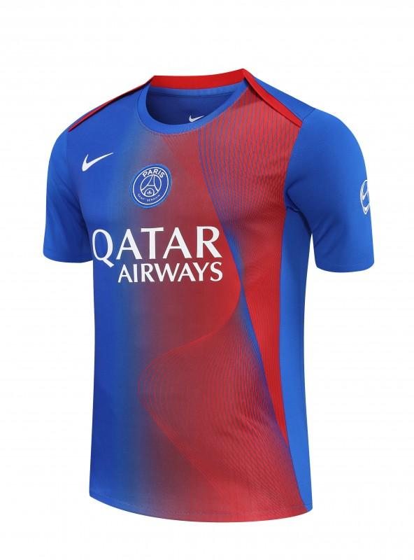 25/26 PSG Red/Blue Short Sleeve Jersey+Shorts