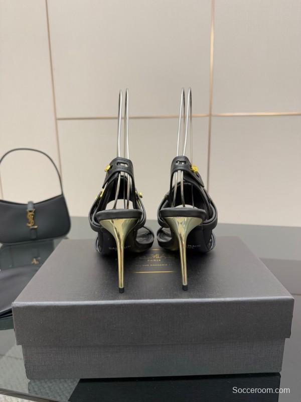 Balmain 2025/SS Metal Heel High Heel Sandals - KFY00320