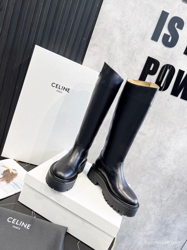 Celine 2025/SS Belt Buckle Knee High Boots - LY00420