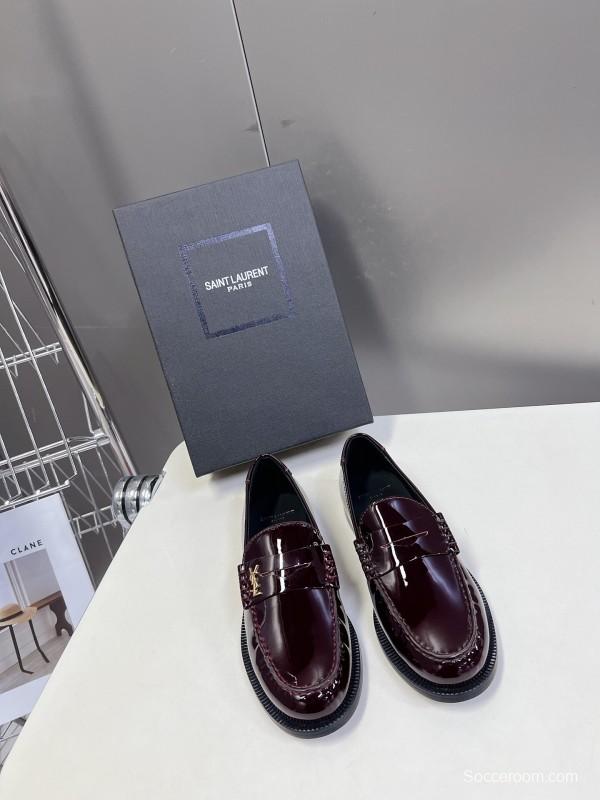 Saint Laurent 2025/SS Classic Loafer Leather Shoes - KFY00350