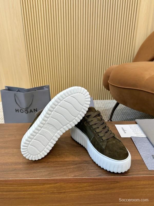 Hogan H-STRIPES Series Couple Thick Sole Biscuit Sneakers Casual Sports Shoes - AS00310