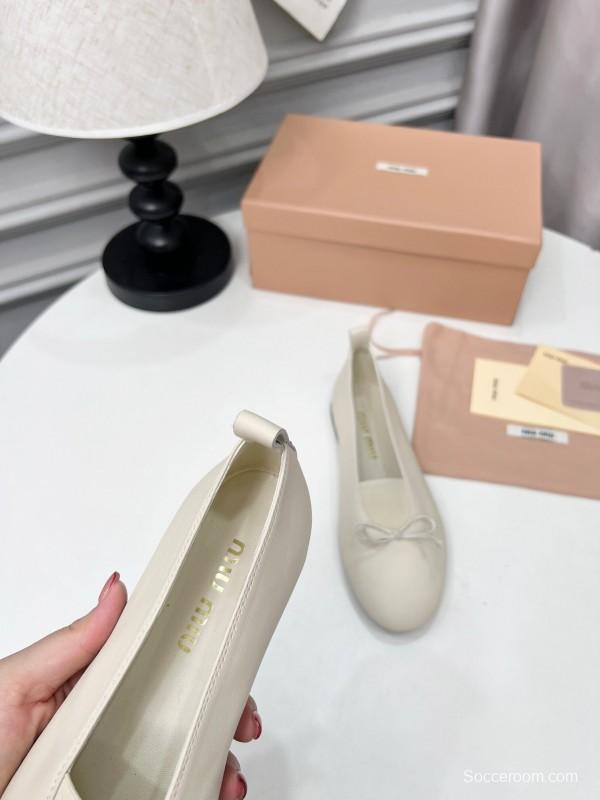 Miu Miu Ballet Flats Bow Mary Jane Shoes - LY00260