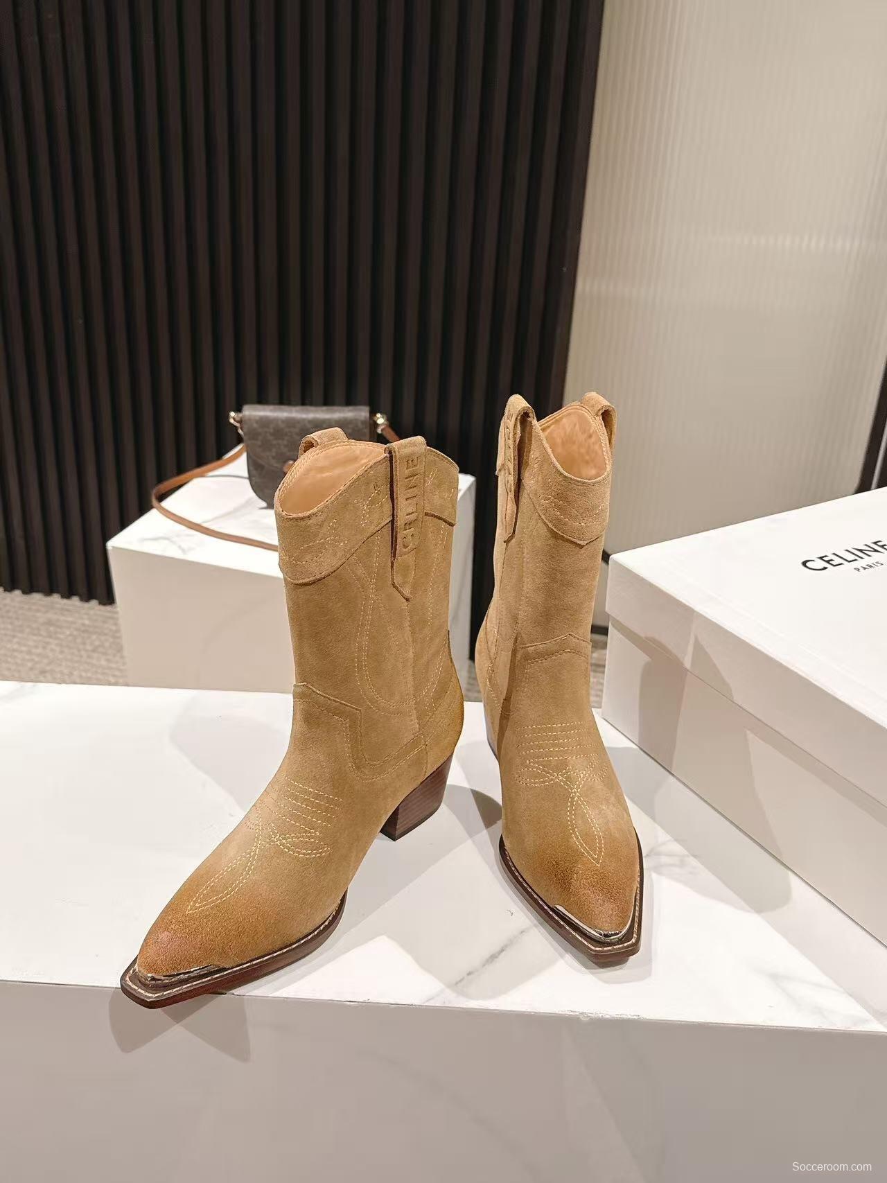 CELINE Fashion Boots with Arch of Triumph Logo - LY00440
