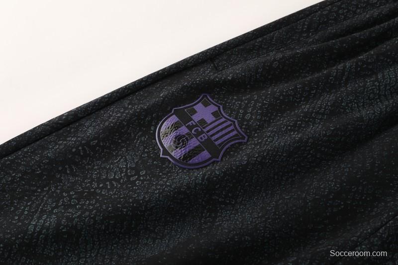 25/26 Barcelona Black S-3XL Half Zipper Jacket+Long Pants