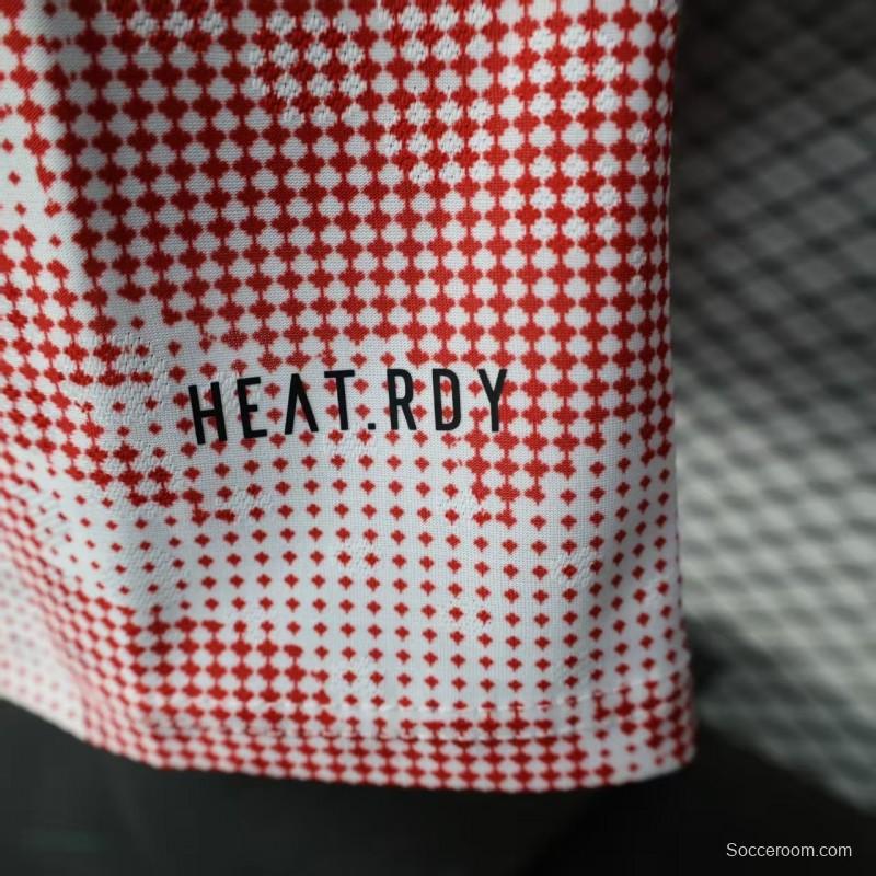 2025 Player Version  Canada Away White with Red Halftone Gradient Pattern World Cup Commemorative Jersey