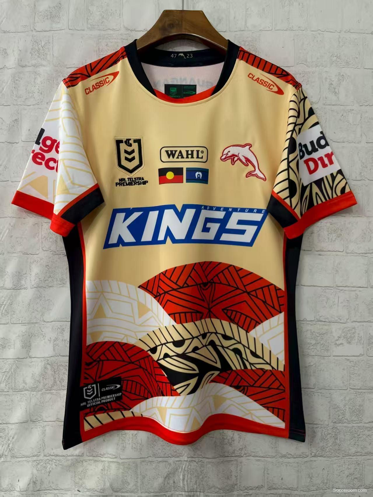 25/26 Dolphins Gold with Indigenous Round  Art Jersey
