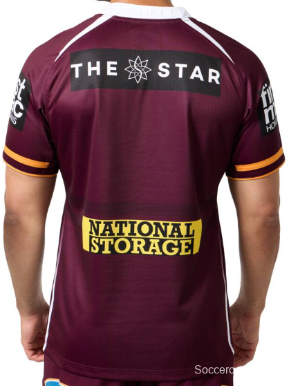 25/26 Brisbane Broncos Maroon with Gold Stripes Jersey