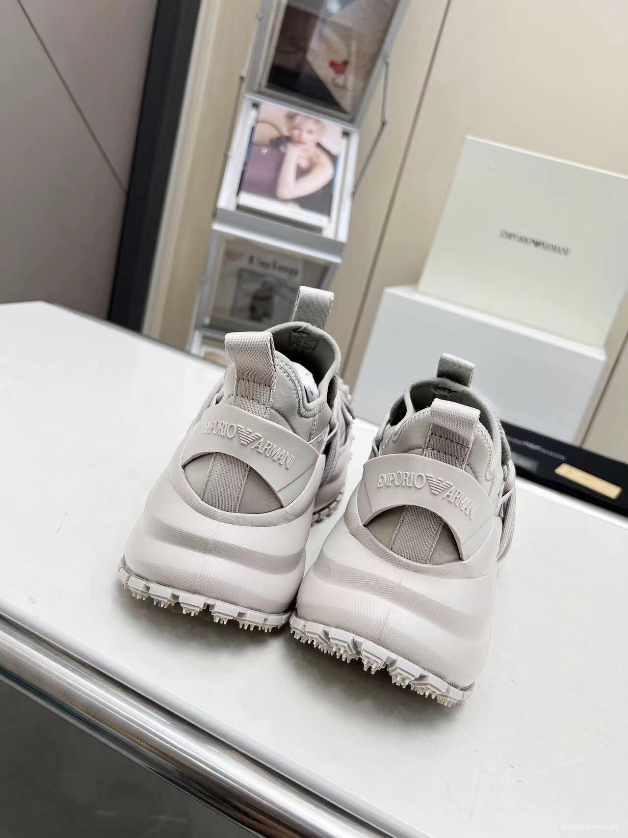 Armani 2025 SS Men's Sneakers with Tire Sole and Drawstring Design - LY00420