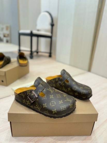 Louis Vuitton Boston Closed-Toe Soft Sole Mule Slippers - KFY00300