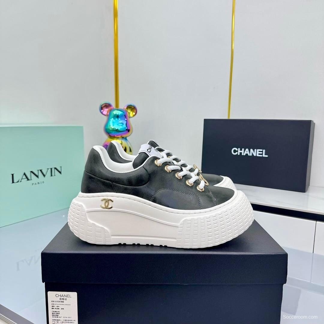 Chanel 2025 SS Loafers Panda Shoes Original Calfskin Casual Sneakers - LY00330