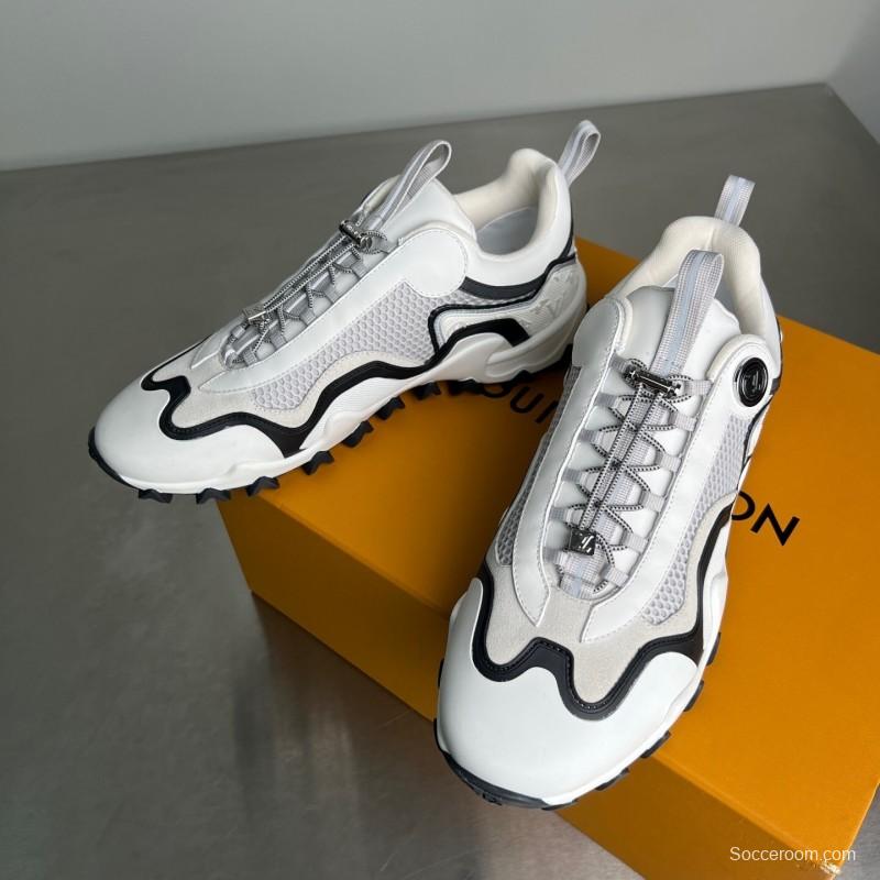 LV RUSH Calfskin Metal LV Circle Accessory Slip-Resistant Low-Top Casual Lifestyle Shoes - YC