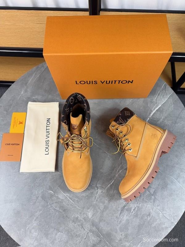 Timberland x LV Monogram Ankle Boots Waterproof Suede - LY00380