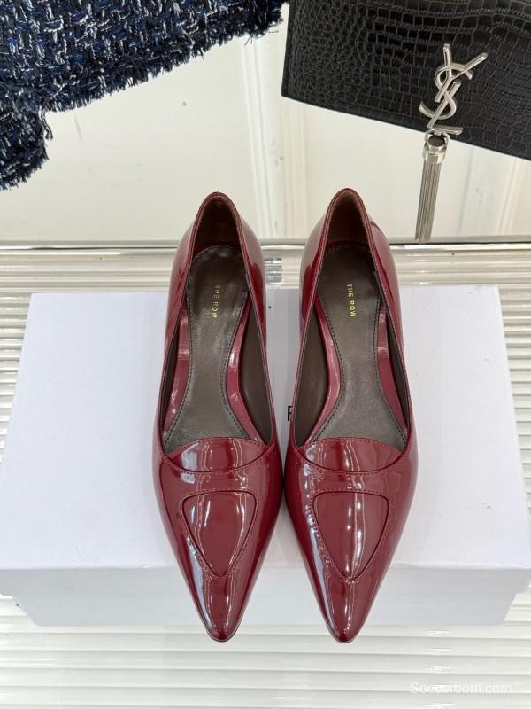 The Row Kitten Heel Pointed Toe High Heels Minimalist Design - KFY00320