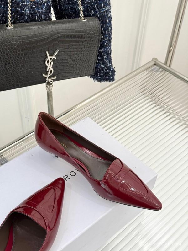 The Row Kitten Heel Pointed Toe High Heels Minimalist Design - KFY00320