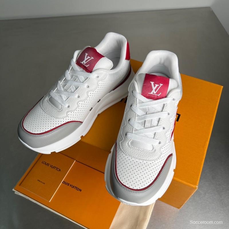 Lv Classic Leather Round Toe Lace-Up Low Top Casual Shoes for Men - YC