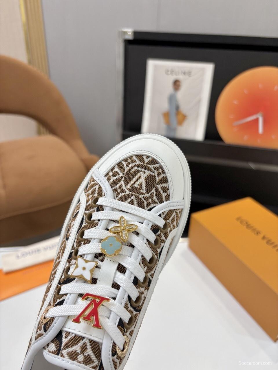 Louis Vuitton Lagoon Series Thick Sole Denim Monogram Skate Sneakers - AS00300